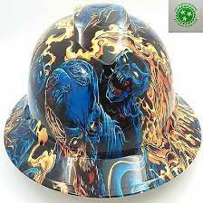 Hard Hat Full Brim Custom Hydro Dipped Osha Approved Ice Skull Battle Royal Ebay Hard Hats Hydro Dipped Hard Hat