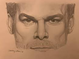 Hey everyone 🙂 just wanted to show my drawing that I've started of Dexter  Morgan 🥰