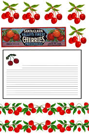 Cherries Recipe Card Printables Repin By Pinterest For Ipad Printable Recipe Cards Recipe Cards Cards