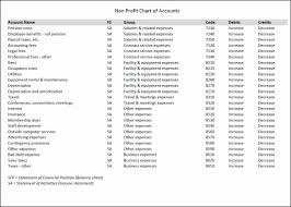 nonprofit chart of accounts template double entry bookkeeping