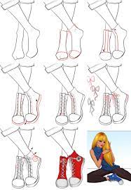 How to draw a shoe? A Step By Step Tutorial On How To Draw Sneakers Fashion Drawing Tutorial Drawing Clothes Draw Clothes