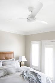 Height distance from ceiling to bottom of fan light is 15.33. Swapping Our Builder Grade Lights The Best Fixtures From Lowe S White Ceiling Fan White Ceiling Fan Bedroom Ceiling Fan Bedroom