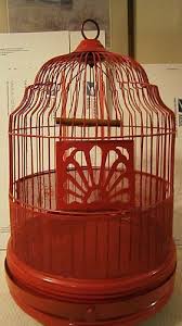 Bird Cage Seed Catcher Tray Vintage Domed Round Red Wire Bird Cage Removable Tray Spring Loaded Door House Ebay Bird Cage Decor Unique Bird Houses Vintage Bird Cage