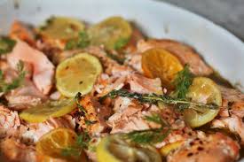 I put a small amount of olive oil on the fish, then squeeze a lime over them. Alison Roman S Slow Salmon Building Feasts In 2020 Cooking Salmon Midweek Meals Roman Food