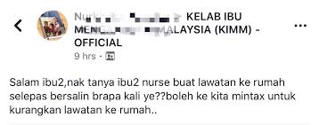 40 hari adalah tempoh darah nifas yang biasa bagi wanita namun tempoh darah nifas di kalangan wanita tidak sama. Ada Nampak Yang Negatif Ke Bila Nurse Datang Rumah Ibu Lepas Bersalin Mingguan Wanita