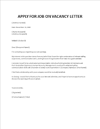How to apply for the job. Application Letter For Job
