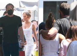 Jennifer lopez is responding to a question about her relationship with ben affleck!. Jennifer Lopez And Ben Affleck Walk Cuddled Up At Lunch With Their Kids Who