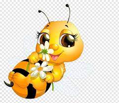 Girl Bee Holding Flower Illustration Queen Bee Cute Bee Free Png Honey Bee Cartoon Cartoon Bee Bee Painting