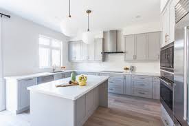 modern light grey kitchen cabis new in