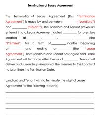 Most lease agreements are written, legally binding documents, however, some verbal leases can be enforced as oral contracts. Lease Termination Letter How To Write Samples Examples