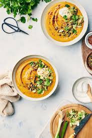 Curried Pumpkin And Lentil Soup Vegan Evergreen Kitchen In 2020 Pumpkin Lentil Soup Pumpkin Recipes Healthy Vegan Lentil Soup