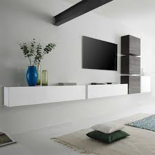 Tv Anbauwand In Weiss Hochglanz Wenge Hangend 6 Teilig Living Room Modern Living Room Wall Units Interior Design Examples