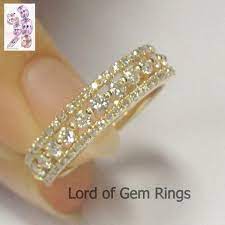 On sale for $382.50 original price $1,275.00 $ 382.50 $1,275.00. 899 3 Row Brilliant Diamond Wedding Band Full Eternity Anniversary Ring 14k Yellow Gold Lord Of Gem Rings