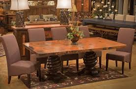 Rustic Furniture Barnwood Furniture Rustic Tables Chairs Dining Table Copper Copper Dining Room Table Copper Table