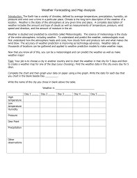 weather forecasting and map analysis