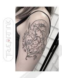 Hình xăm mini ở vùng cổ, ngực và lưng dành cho nữ. Hinh XÄƒm Cho Ná»¯ True Art Ink