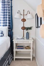 The desk lamp has a long cord that allows the lamp to connect to the distant wall outlet. Bedside Essentials From Wayfair Musings By Madison Decor Blogger