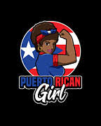 Puerto Rican Girl Boricua Woman Puerto Rico Art Print by Mister ...