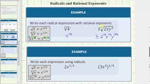 Radical expressions are those in which the radical symbol (under root sign denoting the square root or the nth root) is present (either multiplied or added). 9 2 Radical Expressions And Rational Exponents Hunter College Math101
