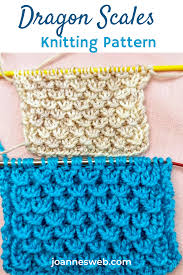 Its fairly simple to knit, though the slipped stitches could be confusing at first. Dragon Scales Knitting Pattern Tutorial Instructions Knit Stitch Patterns Knitting Patterns Knitting