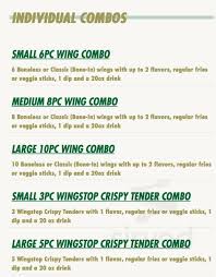 Wingstop Menu In Greeley Colorado Usa