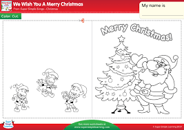 Are you looking for something festive? We Wish You A Merry Christmas Worksheet Make A Chirstmas Card Super Simple