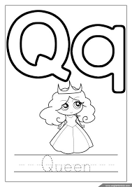 Given coloring sheet is fun coloring activity that also enriches vocabulary words. Letter Q Coloring Queen Coloring Abc Coloring Page Alphabet Coloring Pages Letter A Coloring Pages Lion Coloring Pages