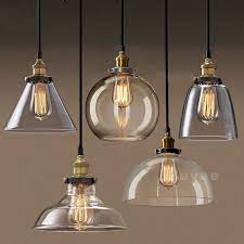 Vintage Industrial Filament Clear Glass Brass Chrome Pendant Lamp Hanging Light Ebay Vintage Lampen Eetkamer Verlichting Keukenverlichting
