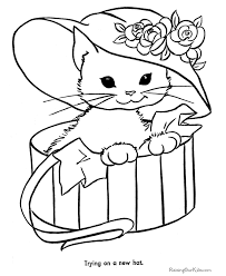 Kitten coloring page for children 4 years. Free Printable Animal Coloring Page Of Kitten Paginas Para Colorir Para Adultos Desenhos Da Hello Kitty Para Colorir Gatinho Desenho