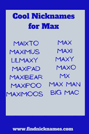 When creating a team name that starts with c, you have a lot of creative freedom — the only rule is that your name must start with. 30 Popular Nicknames For Max Find Nicknames Funny Nicknames Kid Names Cute Names