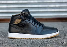 Air Jordan 1 Retro High Black And Gold Jordan 1 Mid Black Metallic Gold Spring 2016 Sneakernews Com Air Jordans Jordan 1 Mid Jordan 1 Black