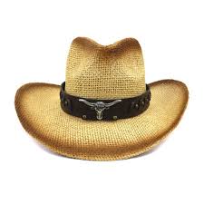 Summer Women Spray Paint Panama Style Sun Caps Wholesale Cowboy Straw Hat Buy Raffia Hat Cowboy Hats Beach Hats Product On Alibaba Com