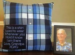Memory Pillows Made From Loved Ones Who Passed T Shirts Awe Love This Memory Pillows In Memory Of Dad Bereavement Gift