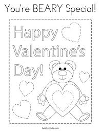 You Re Beary Special Coloring Page Twisty Noodle Kindergarten Crafts Valentines Day Coloring Page Valentines School