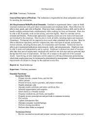 Administers injections, performs venipunctures, applies wound dressings, cleans teeth, and takes vital signs of animal. Vet Tech Job Description Examples Resume Cv Vet Tech Job Description Tech Job Patient Care Technician