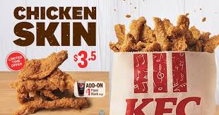 Although its origins are evident in other cultures such as scotland, korea and china, we typically associate fried chicken with the american south. Kfc S Pore Launching Fried Chicken Skin Priced At S 3 50 From Nov 11 2019 Mothership Sg News From Singapore Asia And Around The World