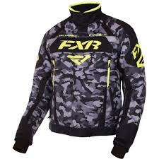 find fxr octane mens snow jacket urban camo hi vis