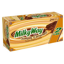 Milky Way, Simply Caramel Milk Chocolate 2-To-Go Candy Bar, 2.84 Oz., 24  Ct. - Walmart.com