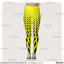 Black And Yellow Leggings Perspective Grid Lines Black Yellow Leggings Zazzle Com Yellow Leggings Black N Yellow Fashion Outfits