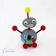 Robot toilet paper roll craft. Robot Craft Cute Robot Craft Styrofoam Pipe Cleaners