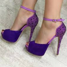 Women S Style Sandal Shoes Blue And Purple Glitter Platform Peep Toe Stiletto Heels Pumps Fall Fashion Outfits Fall Fashion Prom Dress Shoes For Big Day Heels