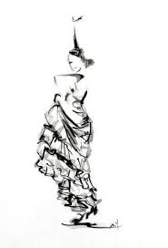 Flamenca Orly Frid Artelista Com En Dancer Tattoo Flamenco Dancers Line Art Drawings