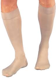 Amazon Com Jobst Relief Knee High 20 30 Mmhg Compression Socks Closed Toe Beige Large Full Calf Health Personal Care