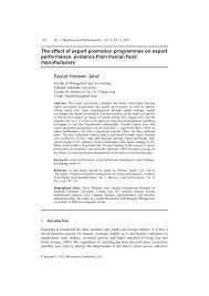 Find a email marketing agency today! Pdf The Effect Of Export Promotion Programmes On Export Performance Evidence From Iranian Food Manufacturers