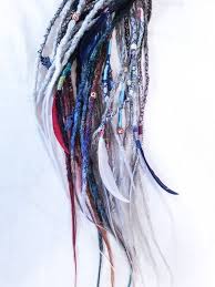 Dreadlock Accessories Accent Clip In Dreads With Feather Etsy Dreadlock Accessories Hair Clips For Braids Clip Ins