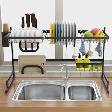 ¿tu pareja y tú recurrís a platos rápidos y sencillos, por el hecho de ser solo dos? Online Shop Stainless Steel Sink Drain Rack Kitchen Shelf Two Story Floor Sink Sink Rack Dish Rack Kitchen R Kitchen Storage Rack Kitchen Rack Dish Rack Drying