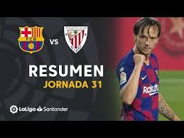 Quique setien's side move three points clear of real madrid to keep laliga title race alive thanks to late strike by substitute ivan substitute rakitic, who the club have spent most of the season trying to sell, nicked the ball off the no 10 and smashed it past unai simon. Resumen De Fc Barcelona Vs Athletic Club 1 0 Qatar Soccer Net News