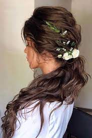46 Unforgettable Wedding Hairstyles For Long Hair 2019 Elegant To The Side Hairst Long Hair Styles Simple Wedding Hairstyles Wedding Hairstyles For Long Hair