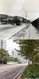 九龍灣官塘道近三山國王廟 1950 s hong kong travel british hong kong hong kong
