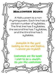 Student S Will Love Practicing Writing Haiku S Themed Around Halloween Enjoy And Happy Halloween Haiku Poems Haiku Rhyming Poems